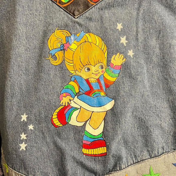 Wild Fable Rainbow Brite Denim Patchwork Jacket S M - Picture 5 of 5